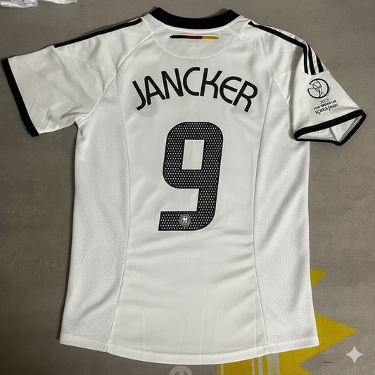 Carsten Jancker Germany Deutschland 2002 World Cup Japan Korea White Retro Jersey Trikot