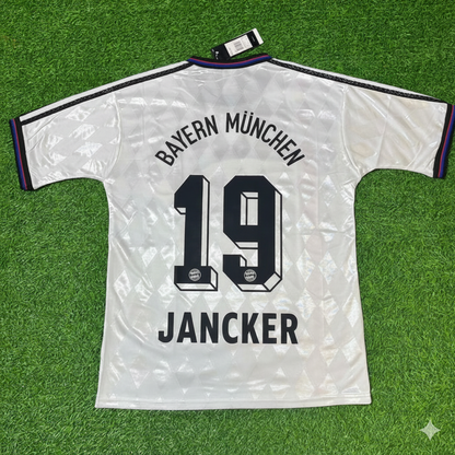 Carsten Jancker Bayern Munich 1997–1998 Away White Retro Football Jersey Kit