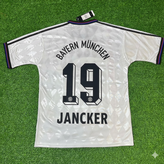 Carsten Jancker Bayern Munich 1997–1998 Away White Retro Football Jersey Kit