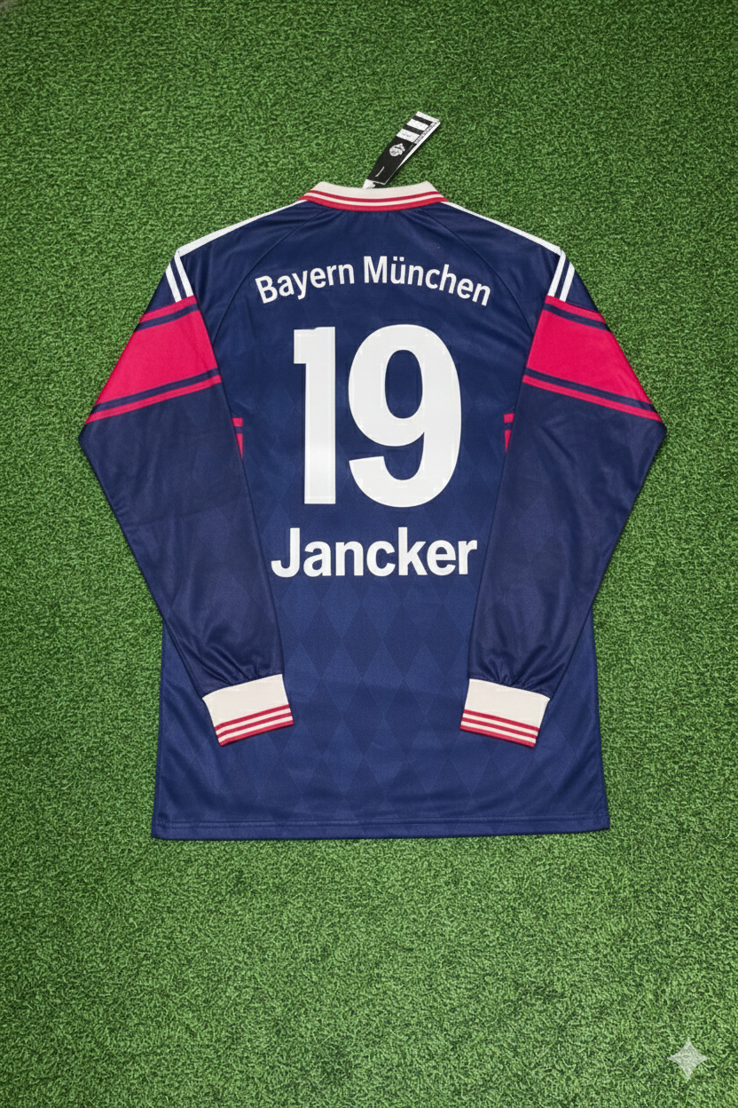 Carsten Jancker FC Bayern München 1997/98 Saison Langarm Heim Retro Trikot