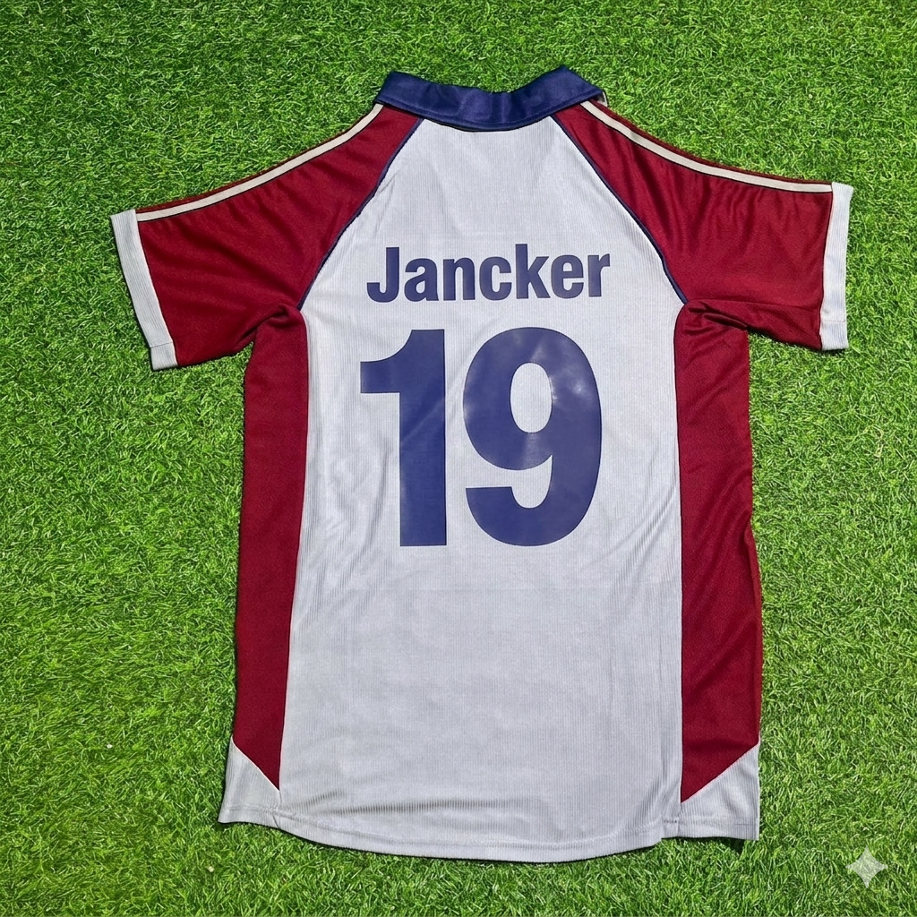 Carsten Jancker #19 FC Bayern München 1998-1999 Auswärts Retro Fußballtrikot Grau
