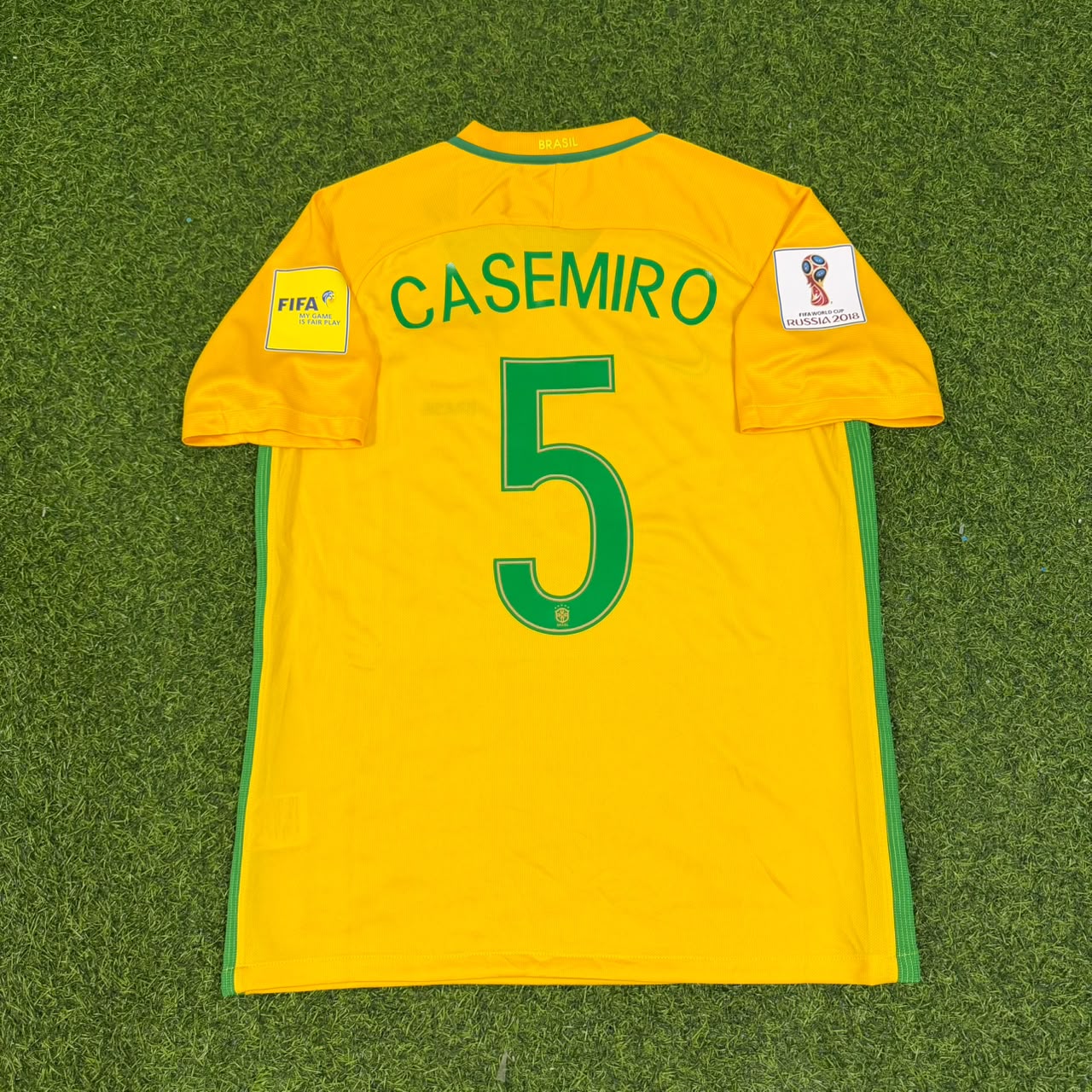 Casemiro #5 Brasilien WM 2018 Heimtrikot