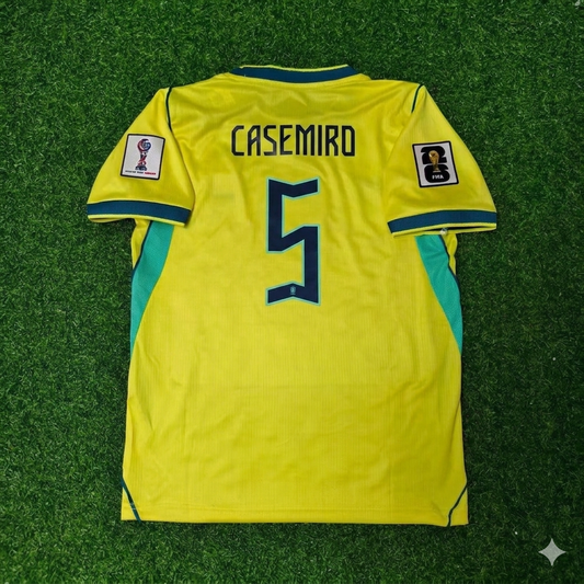 Casemiro #5 Brazil 2026 World Cup Yellow Home Football Jersey