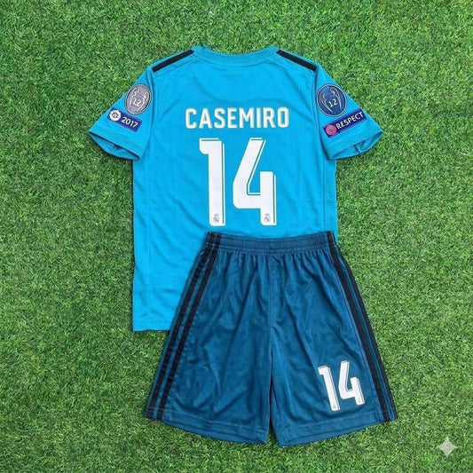 Casemiro 14- Real Madrid 2017 /2018 Kids Kit Jersey Soccer Shirt KinderTrikot