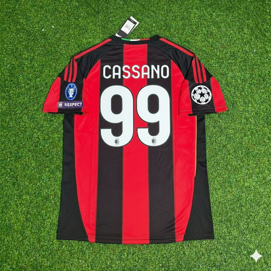 Antonio Cassano 99 - Milan 2010/2011 Home Retro Jersey Trikot