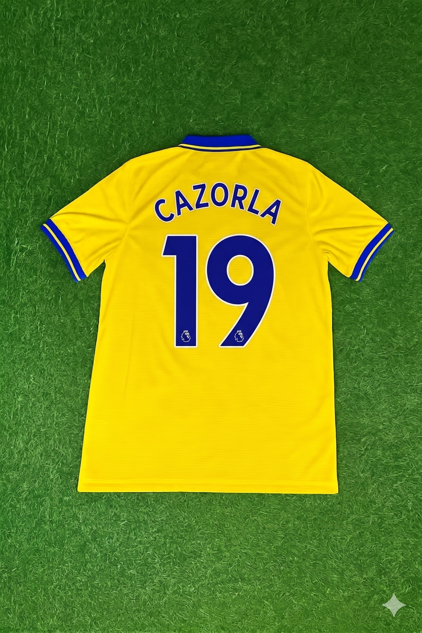 Santi Cazorla – Arsenal 2013/2014 Yellow Retro Kit Jersey Trikot Maillot Soccer Shirt