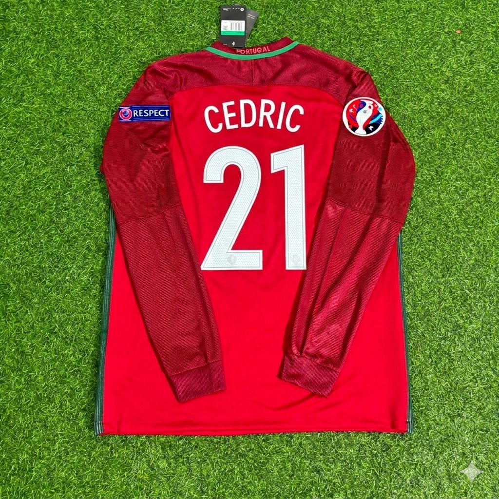 Cédric Soares 21- Portugal EURO 2016 Final Long Sleeve Retro Football Jersey