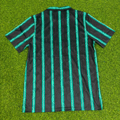 Celtic F.C 92/93 Season Black Away Retro Jersey Trikot Soccer Shirt
