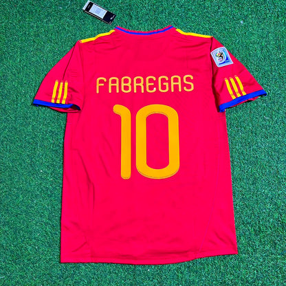 Maillot rétro Cesc Fabregas 10 – Espagne Coupe du monde 2010 – | Maillot | Maillot de football