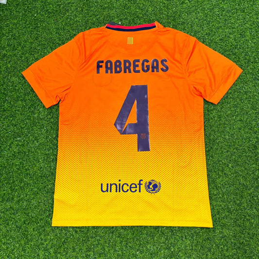 Cesc Fabregas 4 – Barcelona 2012–2013 Orange Retro Kit Jersey – | Trikot | Maillot Soccer Shirt