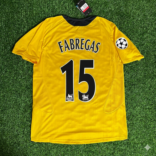 Cesc Fabregas 15 - Arsenal 2005/06 Yellow Retro Kit Jersey Trikot Maillot Maglia