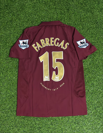 Cesc Fàbregas Arsenal 2006 Highbury Burgundy Retro Football Jersey