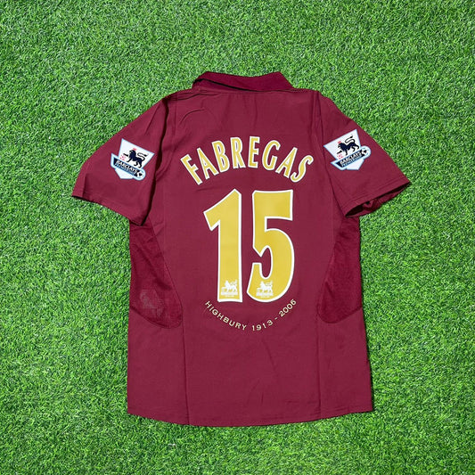 Cesc Fàbregas Arsenal 2006 Highbury Burgundy Retro Football Jersey