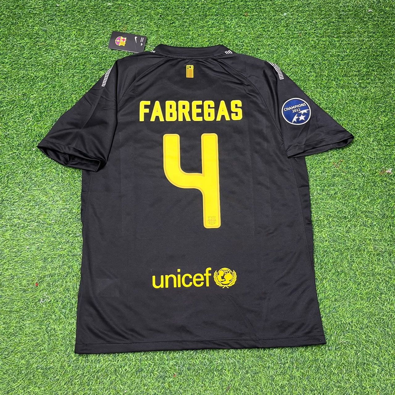 Cesc Fabregas Black Barcelona 2011/12 Retro Kit Shirt Jersey Trikot Maglia