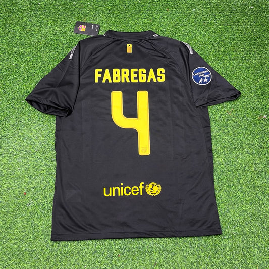 Cesc Fabregas Black Barcelona 2011/12 Retro Kit Shirt Jersey Trikot Maglia