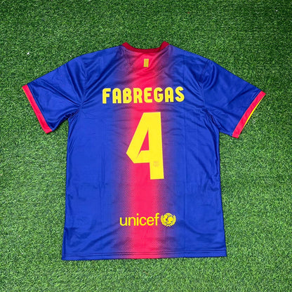 Cesc Fabregas Barcelona 2012-2013 Home Retro Football Jersey
