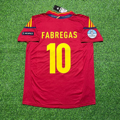 Cesc Fabregas Spain EURO 2012 Final Retro Football Jersey Kit