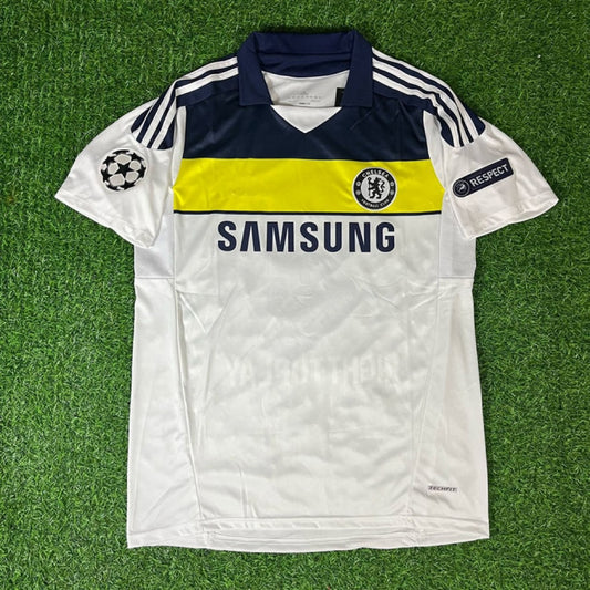 Chelsea 2011/2012 Champions League White Yellow Retro Jersey Trikot