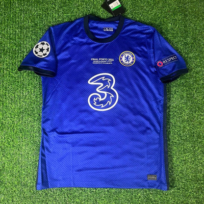 Chelsea 2021 Champions League Final Porto Blue Retro Kit Jersey Trikot Maglia Soccer Shirt