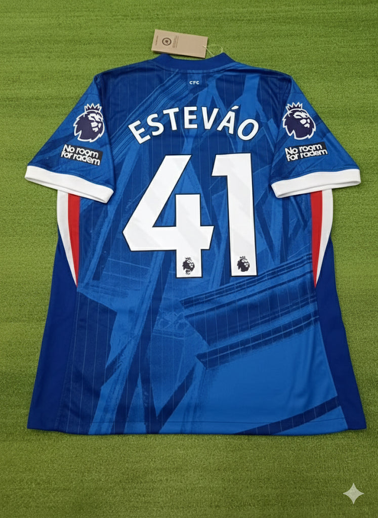 Estêvão Chelsea 2026 Home Blue Jersey Maillot Trikot Maglia Soccer Short