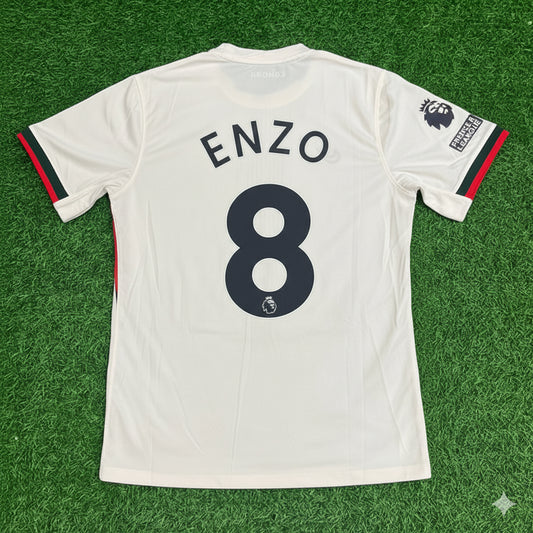 Enzo Fernández Chelsea 2026 White Jersey Maillot Trikot Maglia Soccer Shirt