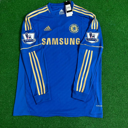 Eden Hazard Chelsea 2012-13 Premier League Patch Blue Retro Football Jersey