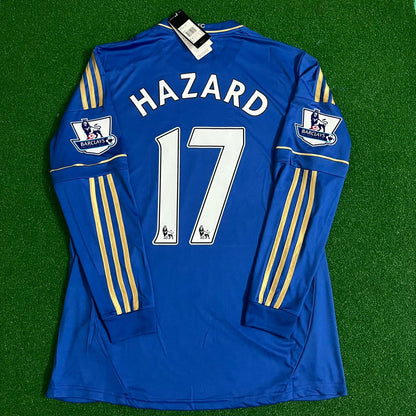 Eden Hazard Chelsea 2012-13 Premier League Patch Blue Retro Football Jersey