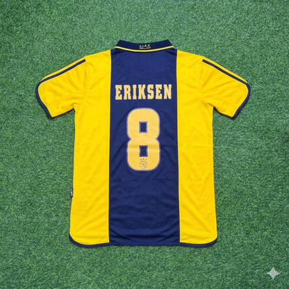 Christian Eriksen Ajax Retro Gelbes Fußballtrikot