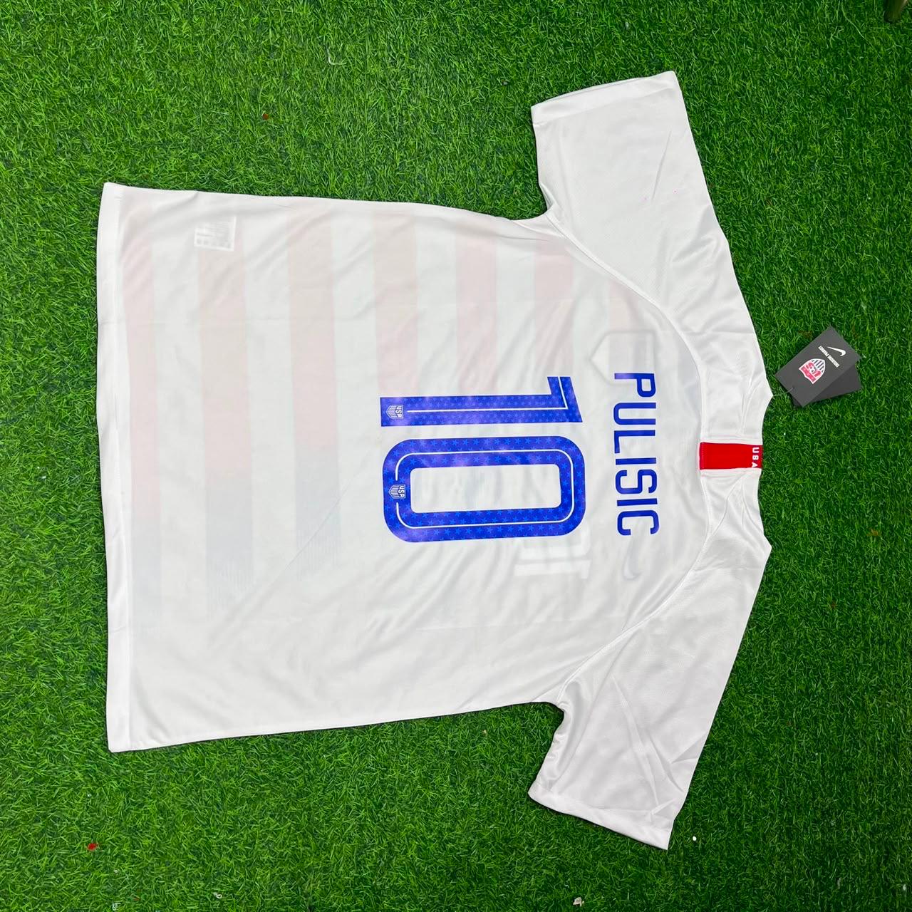 Christian Pulisic USA 2018/ 2019 Season White Football Jersey Kit