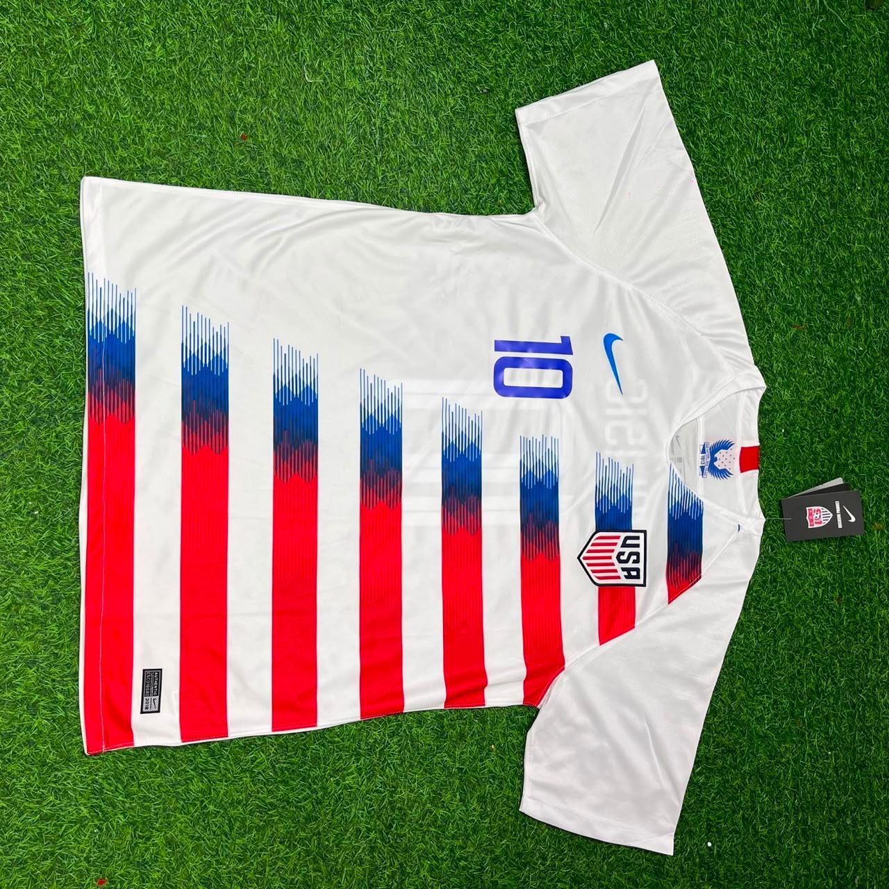 Christian Pulisic USA 2018/ 2019 Season White Football Jersey Kit