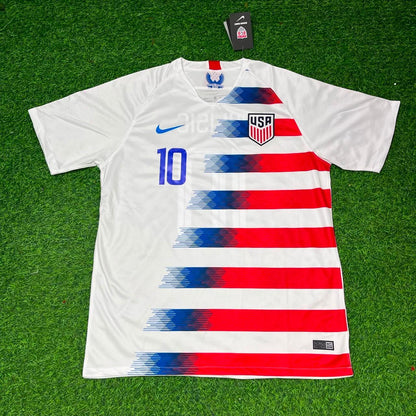 Christian Pulisic USA 2018/ 2019 Season White Football Jersey Kit
