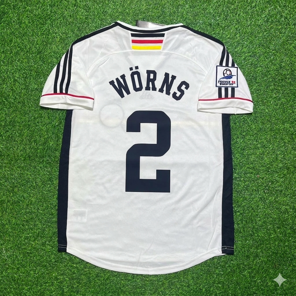 Christian Wörns Deutschland 1998 Weltmeisterschaft Retro Fußballtrikot