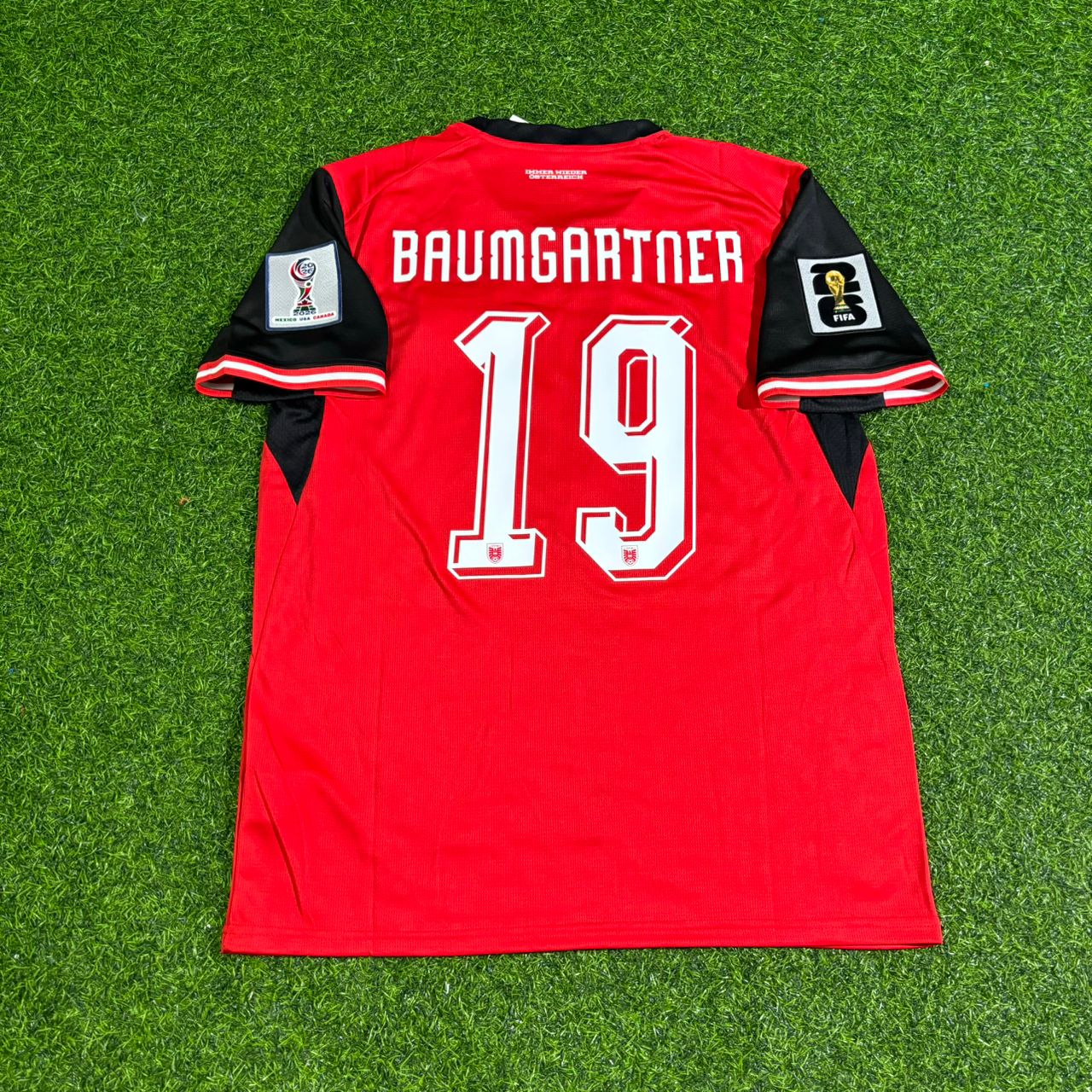 Christoph Baumgartner 19- Austria 2026 World Cup Kit Jersey Trikot Maillot