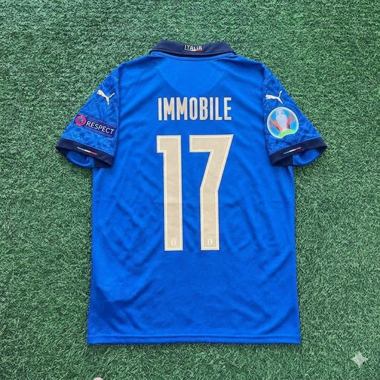 Ciro Immobile #17 – Italy EURO 2020 Final Retro Soccer Jersey – | Trikot | Maillot Soccer Shirt