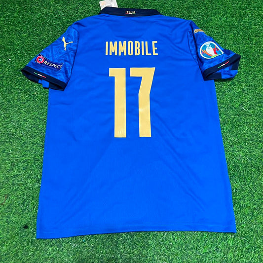 Ciro Immobile #17 – Italy EURO 2020 Final Retro Soccer Jersey – | Trikot | Maillot Soccer Shirt