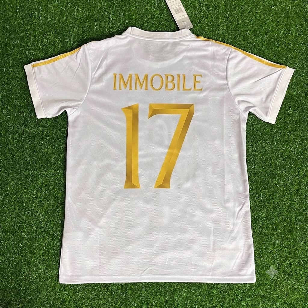 Ciro Immobile - Italy White Anniversary Kit Jersey Trikot Maillot Soccer Shirt