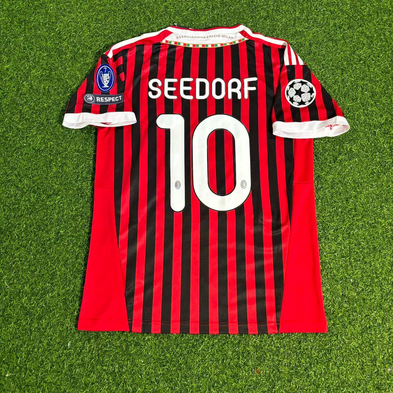 Clarence Seedorf 10 - AC Milan Home 2011/12 Retro Kit Jersey Maillot Trikot Soccer Shirt