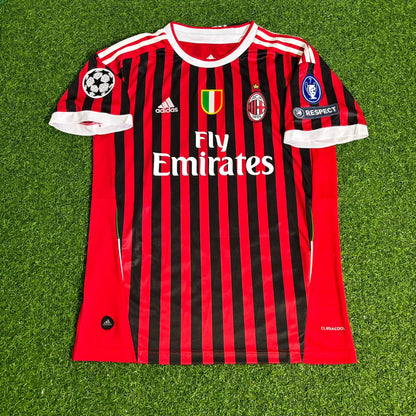 Clarence Seedorf 10 - AC Milan Home 2011/12 Retro Kit Jersey Maillot Trikot Soccer Shirt
