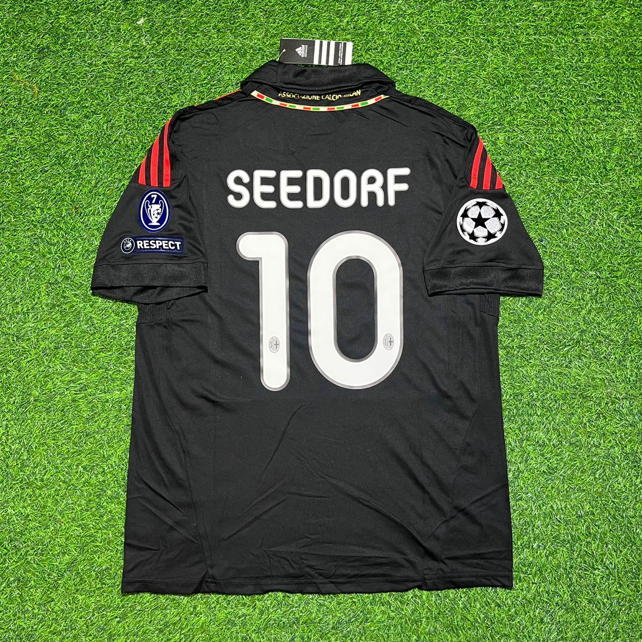 Clarence Seedorf 10 - Milan Third Kit 2011/12 Retro Kit Jersey Maillot Trikot Soccer Shirt