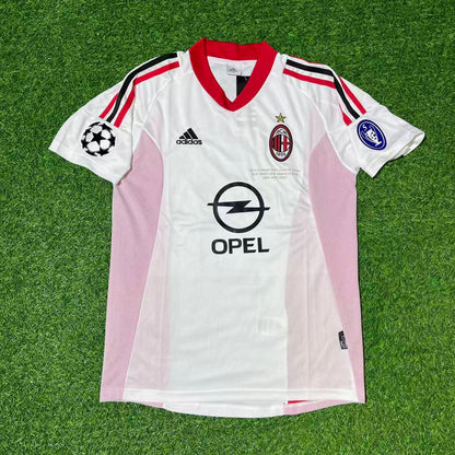 Clarence Seedorf AC Milan 2003 Champions League Final Old Trafford White Retro Jersey Maglia Maillot