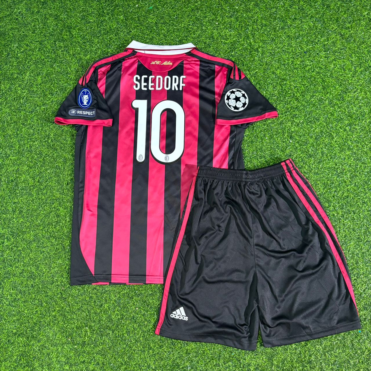 Clarence Seedorf AC Milan 2008-2009 Kids Home Retro Football Jersey