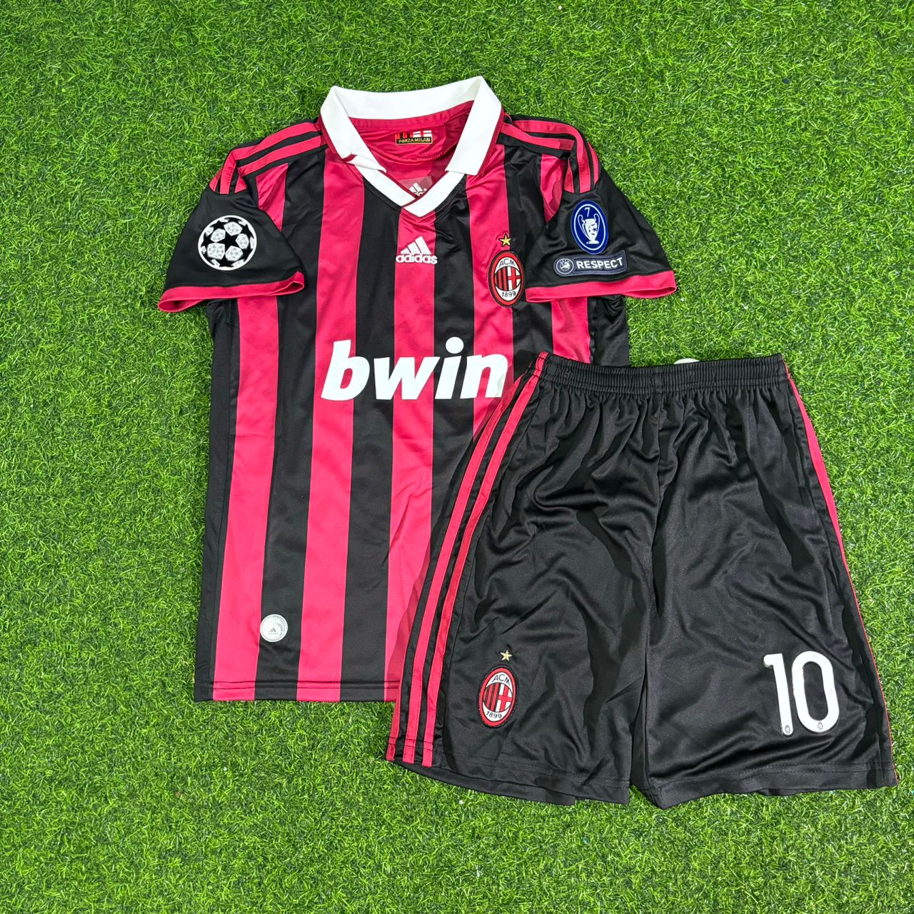 Clarence Seedorf AC Milan 2008-2009 Kids Home Retro Football Jersey