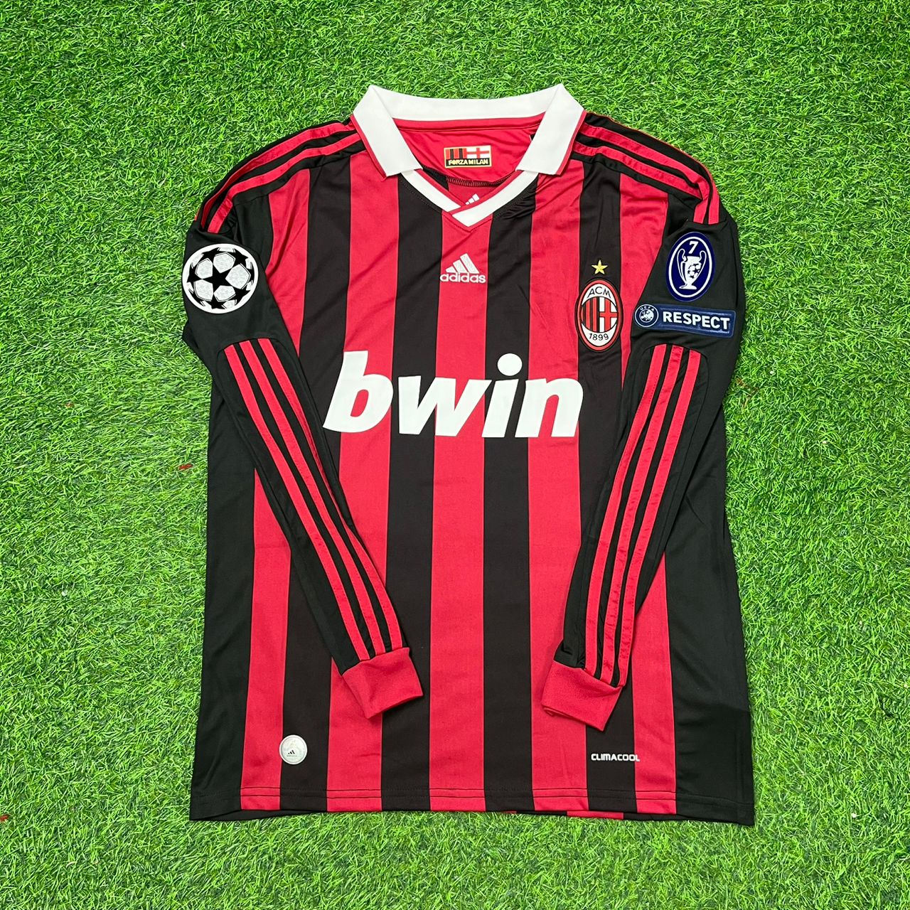 Clarence Seedorf Milan 2009 2011 Retro Long Sleeve Jersey Maillot Trikot Maglia