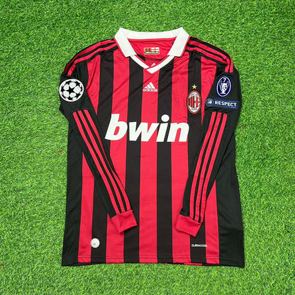 Clarence Seedorf Milan 2009 2011 Retro Long Sleeve Jersey Maillot Trikot Maglia