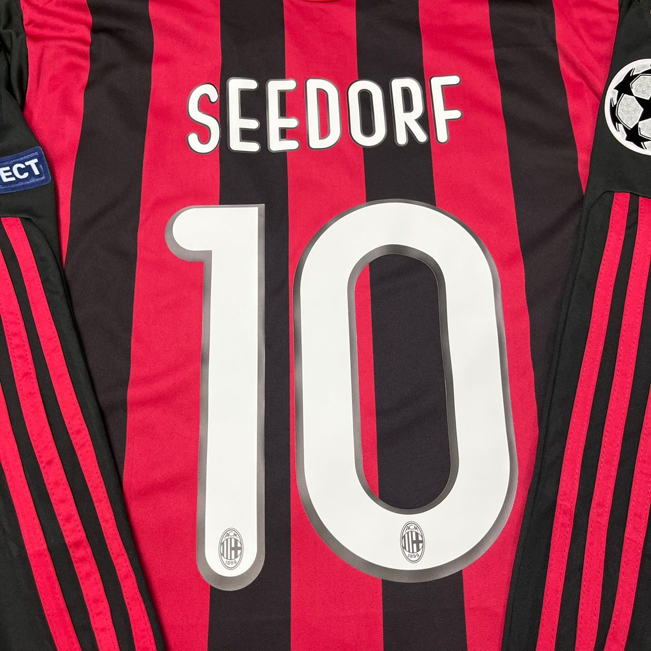 Clarence Seedorf Milan 2009 2011 Retro Long Sleeve Jersey Maillot Trikot Maglia