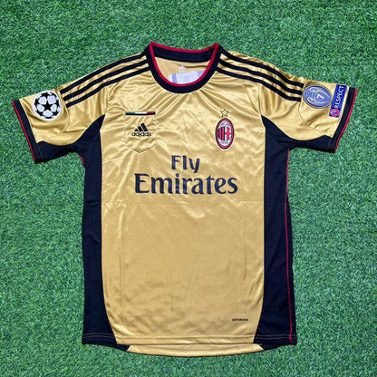 Clarence Seedorf #10 AC Milan Gold Retro Trikot Jersey
