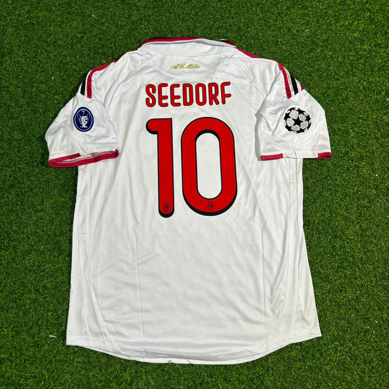 Clarence Seedorf Milan 2009 2010 Season White Retro Jersey Trikot Maillot