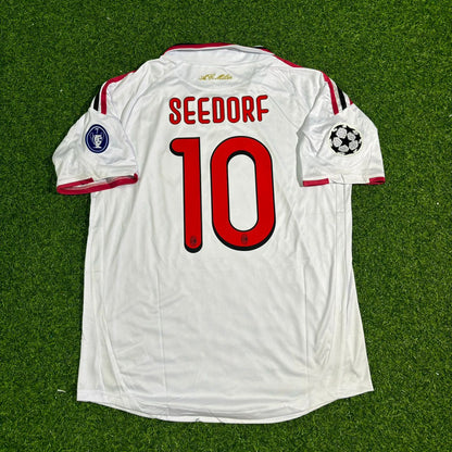 Clarence Seedorf Milan 2009 2010 Season White Retro Jersey Trikot Maillot