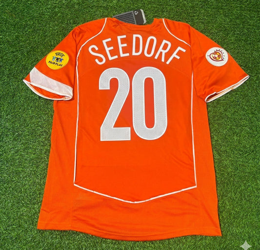 Clarence Seedorf Netherlands EURO 2004 Home Retro Jersey Trikot