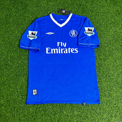 Claude Makelele Chelsea 2003 2005 Season Home Navy Blue Retro Jersey Trikot Soccer Shirt
